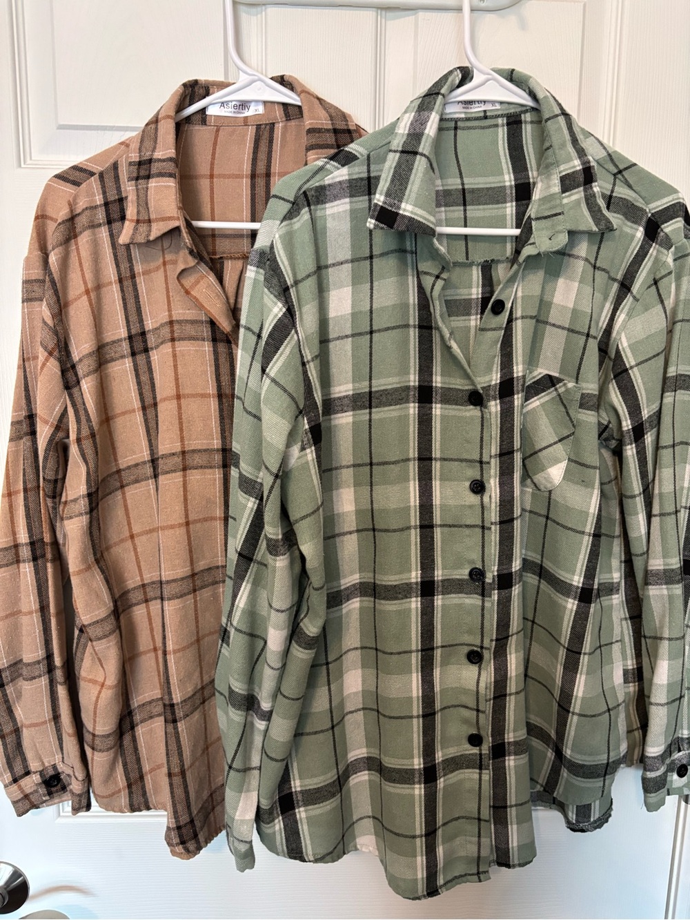 Green Plaid Button-Up Shirt
